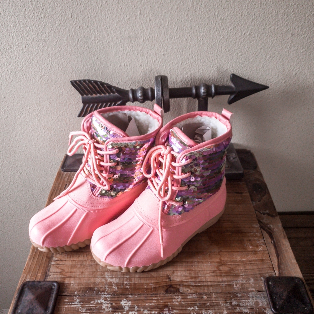 Kids Rainbow Duck Boots